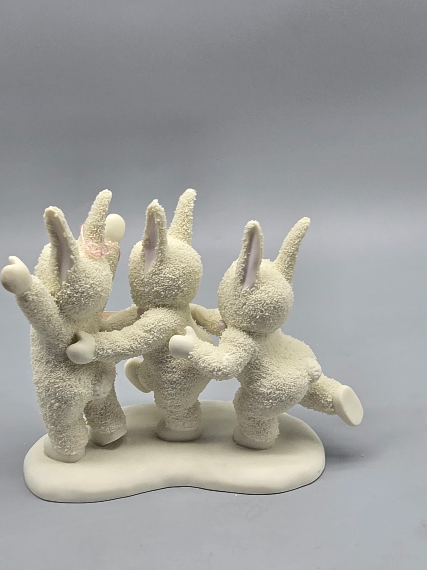 Department 56 Snowbunnies Figurine – Three Bunnies in a Row (1994)