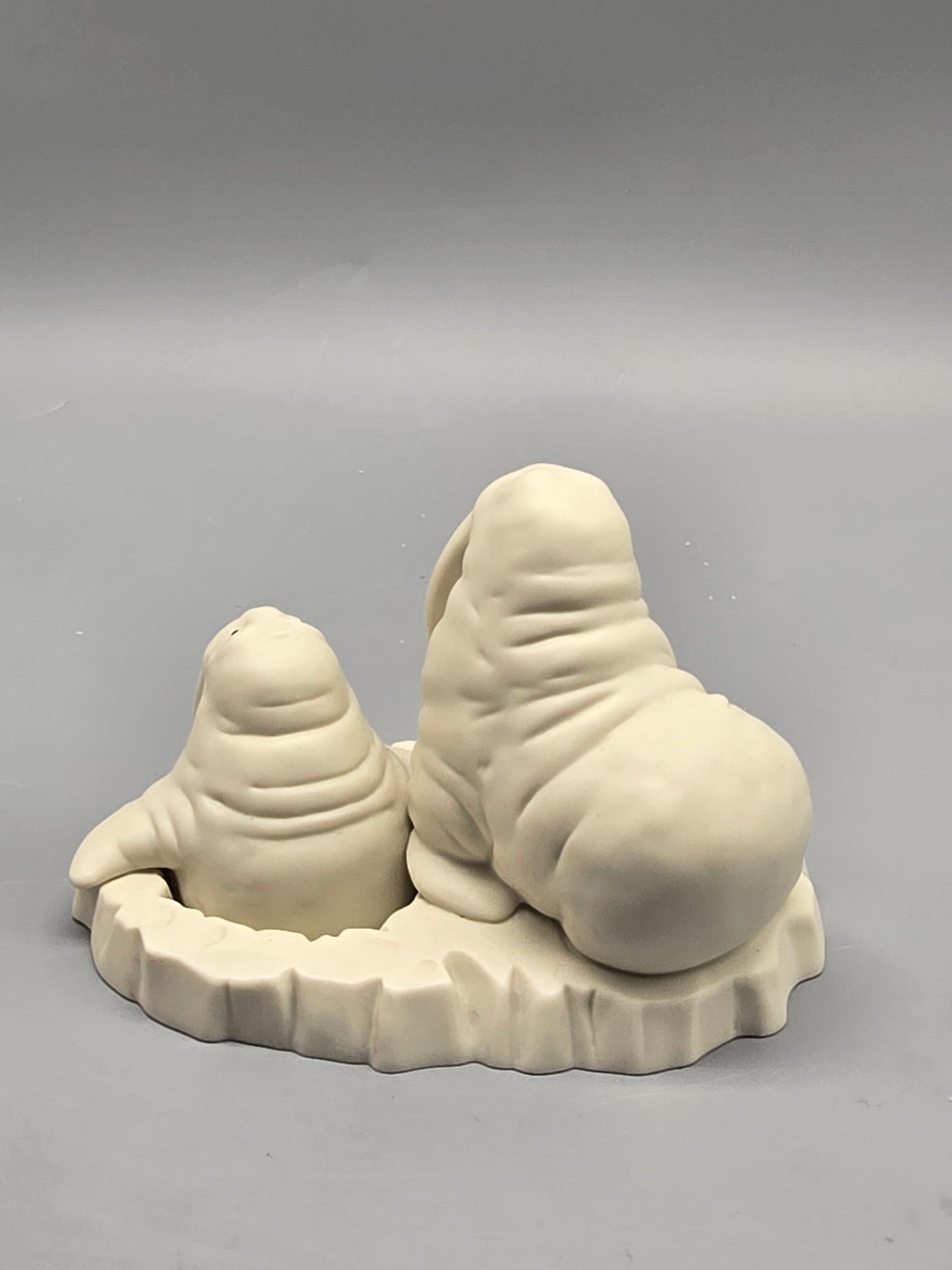 Vintage Department 56 Arctic Walrus Figurine – Mother & Baby on Iceberg