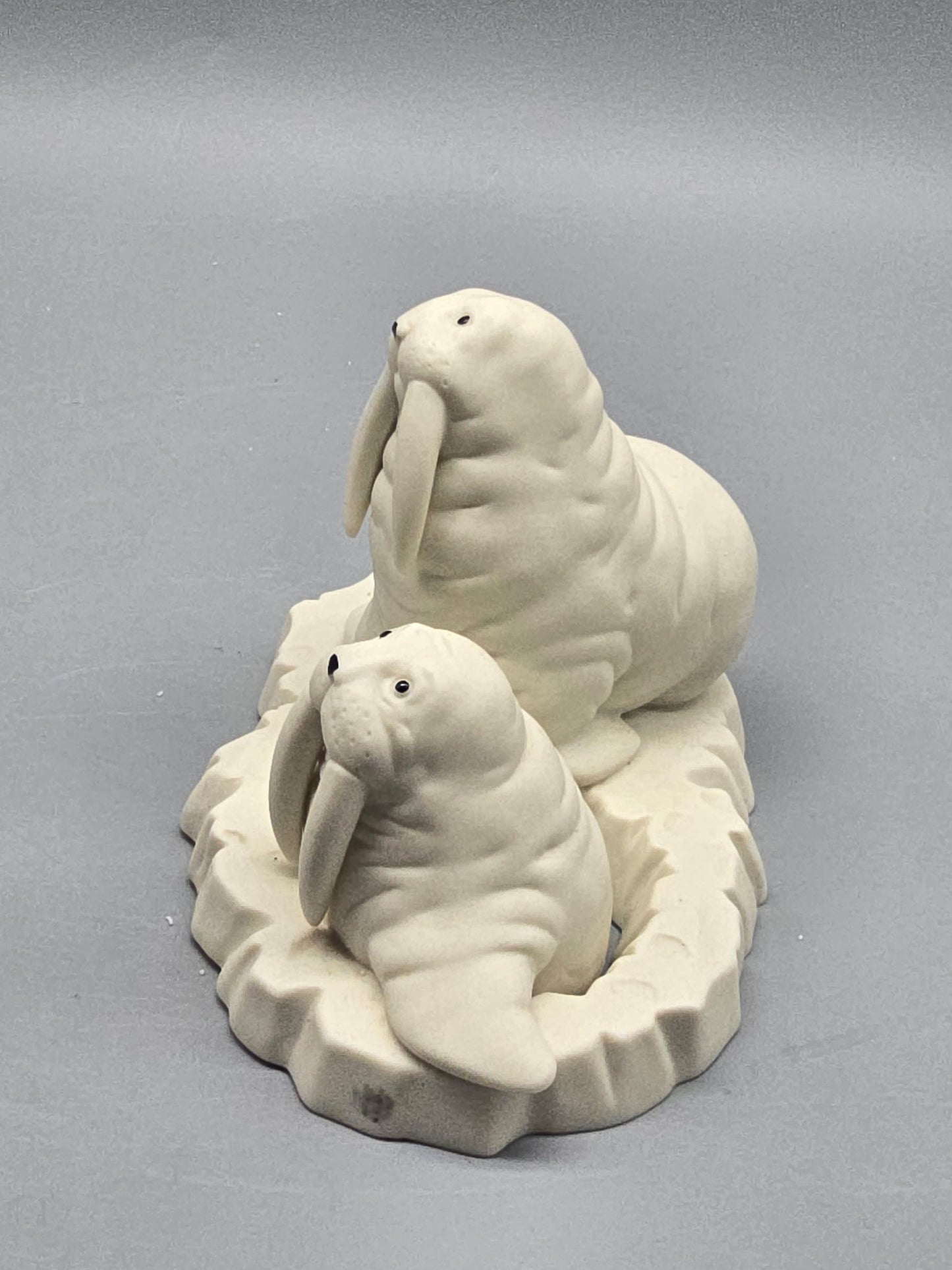 Vintage Department 56 Arctic Walrus Figurine – Mother & Baby on Iceberg