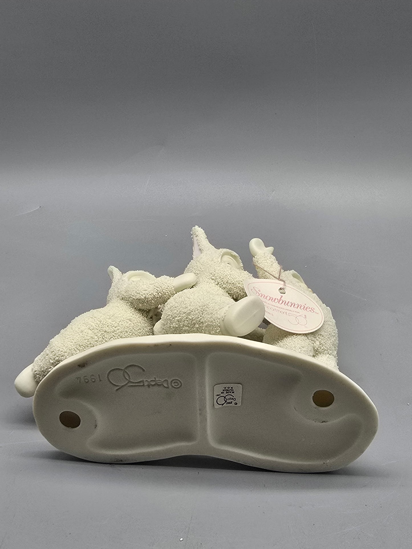 Department 56 Snowbunnies Figurine – Three Bunnies in a Row (1994)