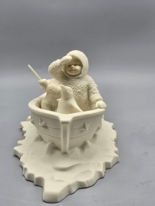 Department 56 Snowbabies Figurine – Penguin Boat Adventure