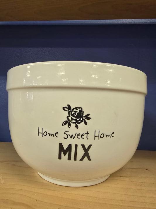 Home Sweet Home Ceramic Mixing Bowl – Stoneware, Dishwasher & Microwave Safe